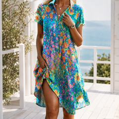 Turquoise Multicolor Floral