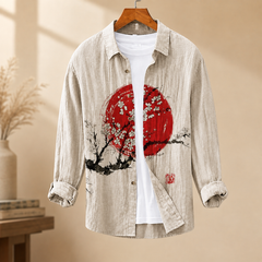 Beige Red Sun