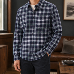 Navy Blue Grid