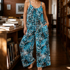 Blue Black Leopard Print