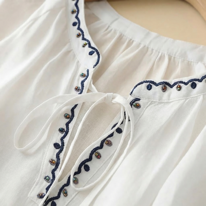 Amanda Cotton Embroidery Top