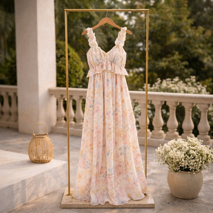Lila Silk Maxi Dress