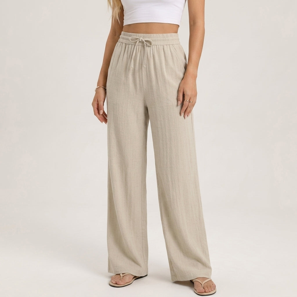 Marisol Linen Wide-Leg Pants