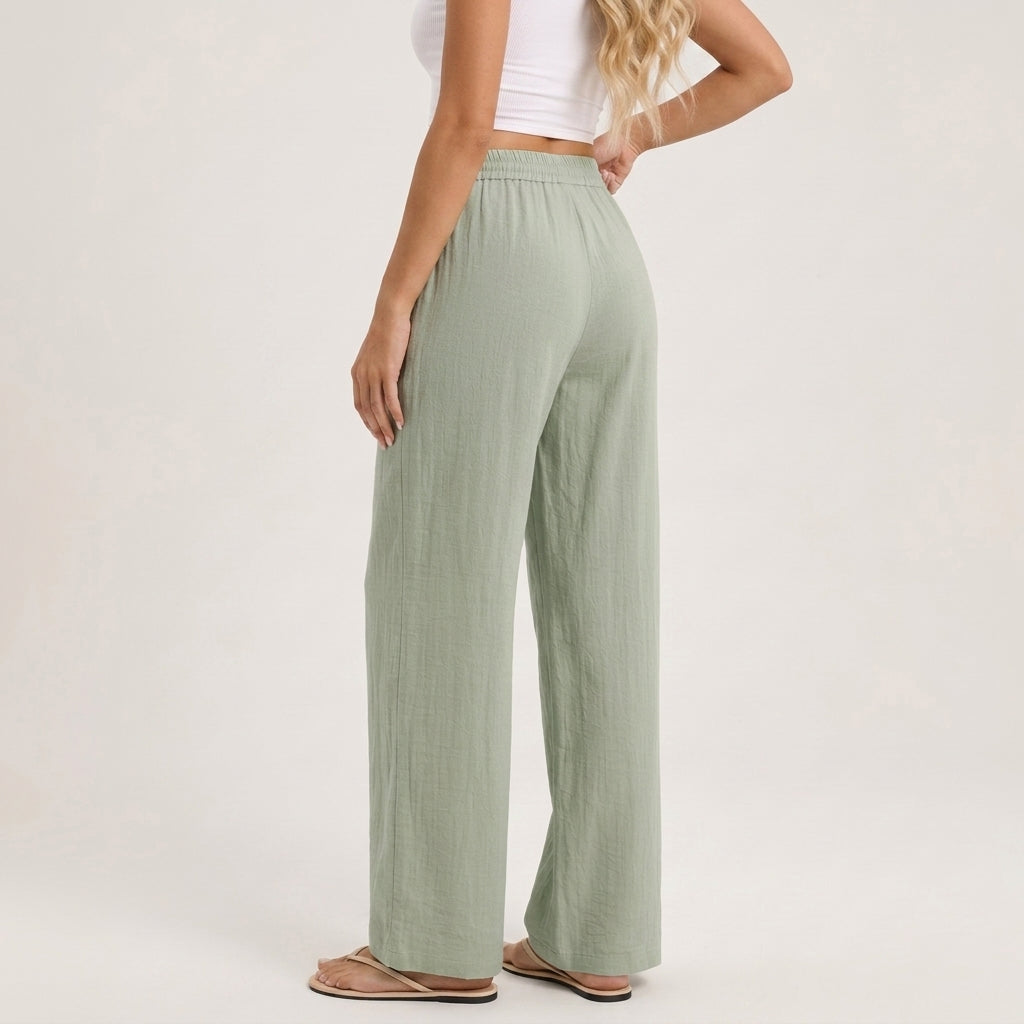 Marisol Linen Wide-Leg Pants