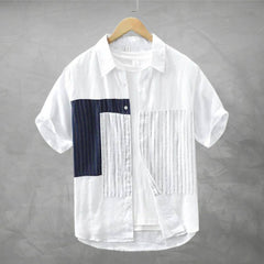 Ivory And Midnight Pinstripe