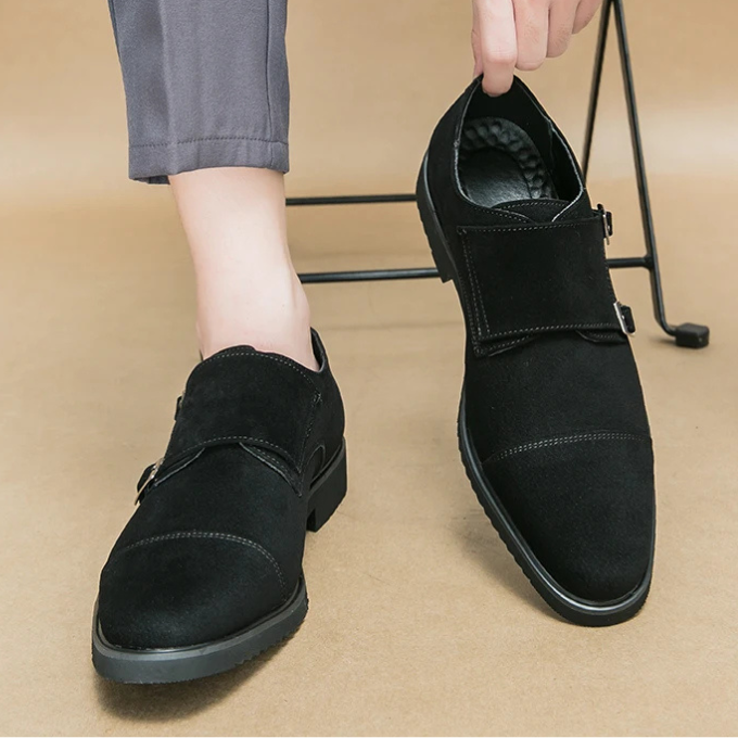 The Duke Suede Monk Strap Shoe