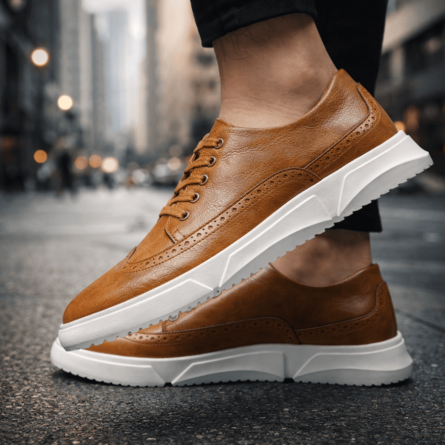 Calver Leather Brogue Sneakers