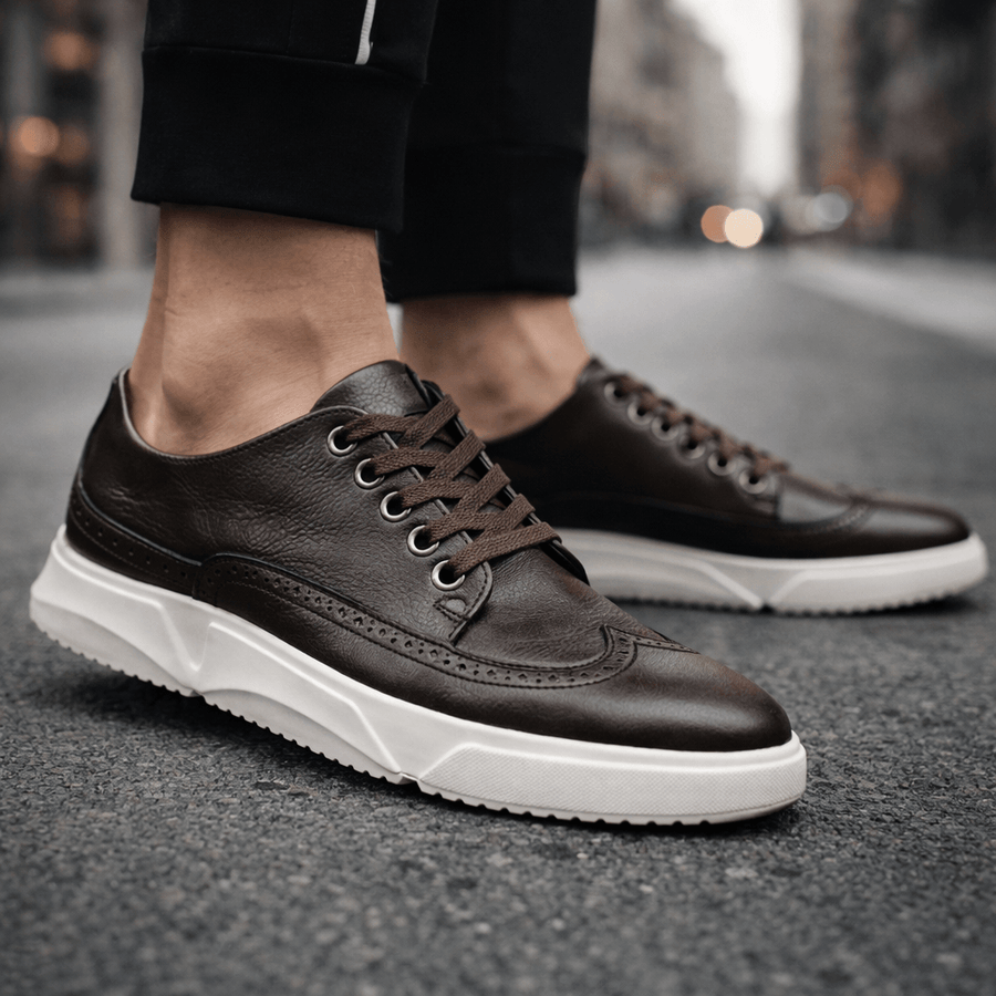 Calver Leather Brogue Sneakers