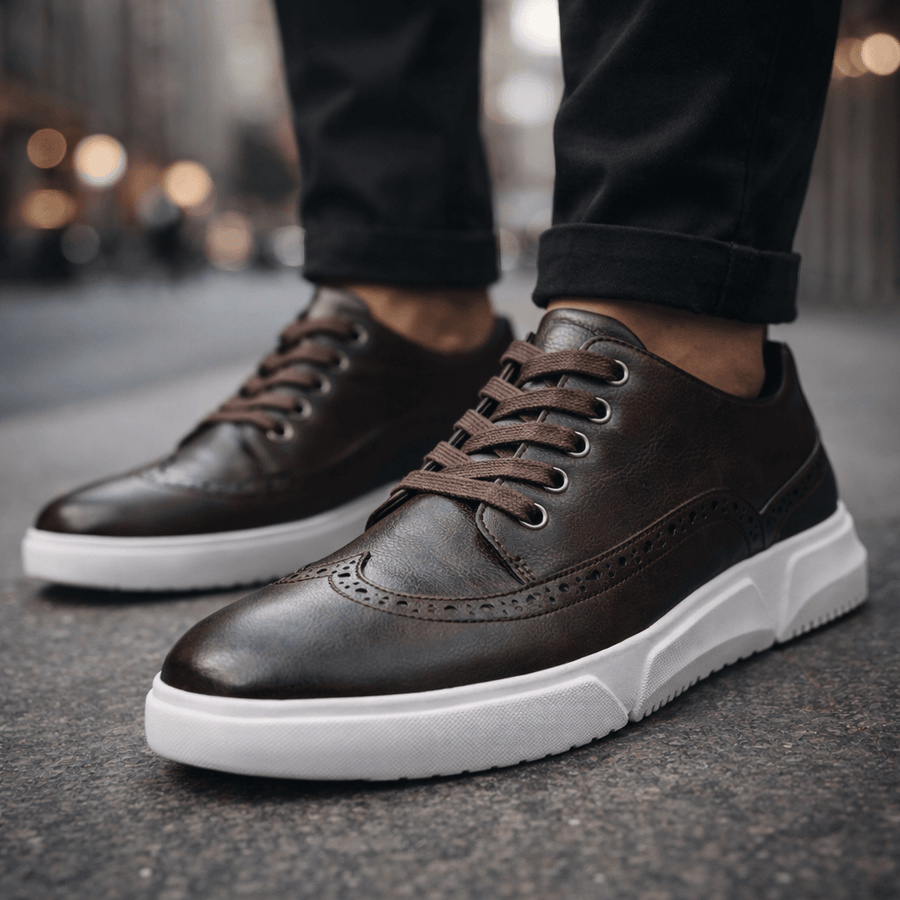 Calver Leather Brogue Sneakers