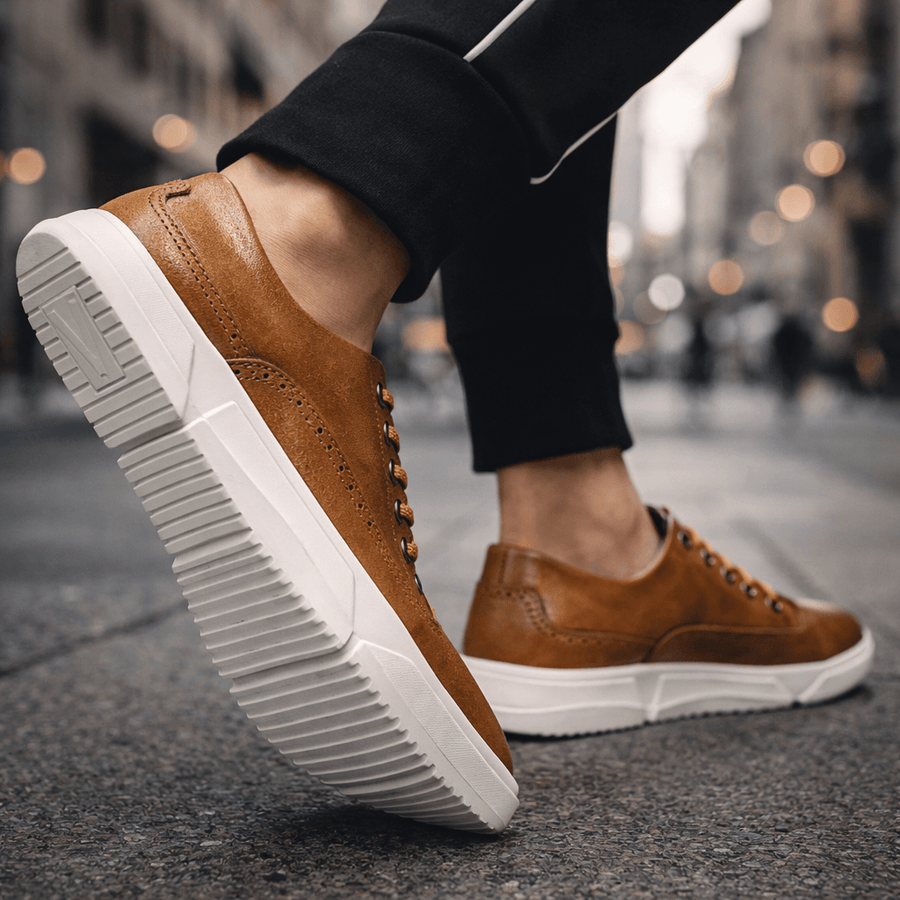 Calver Leather Brogue Sneakers