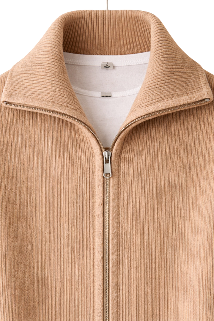 Maison Cashmere Velouré Zip Jacket