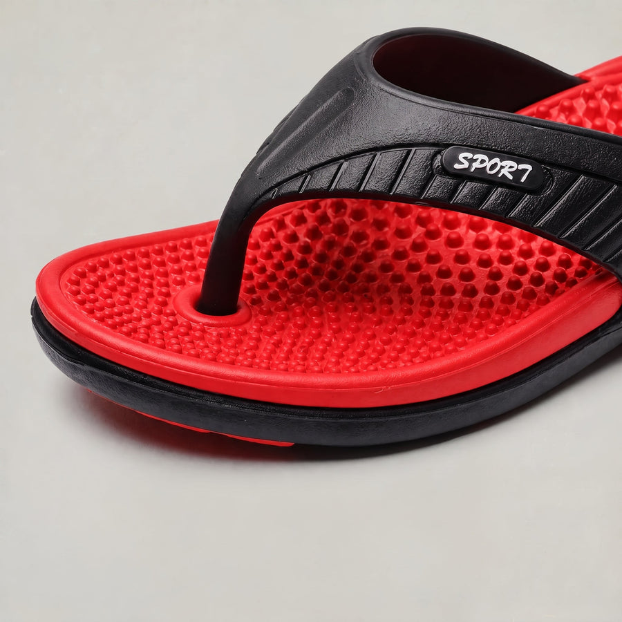 Men's Lightweight Beach Flip Flop Sandals With Textured Footbed