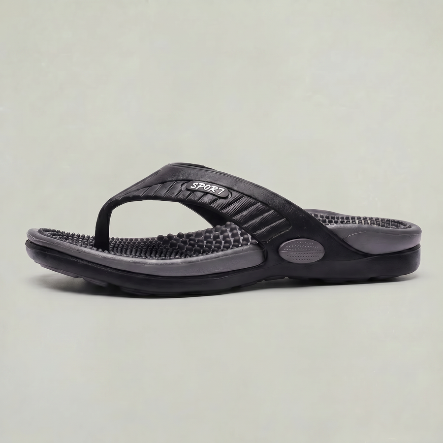 Men's Lightweight Beach Flip Flop Sandals With Textured Footbed