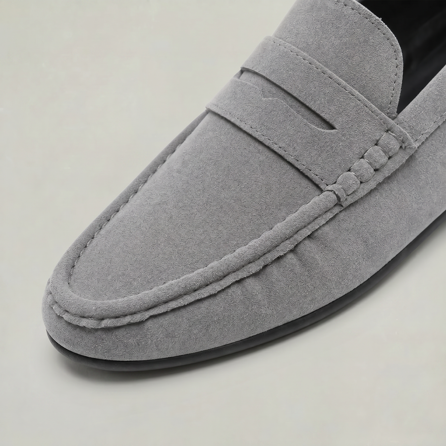 Men's Suede-Style Chunky Sole Penny Loafers