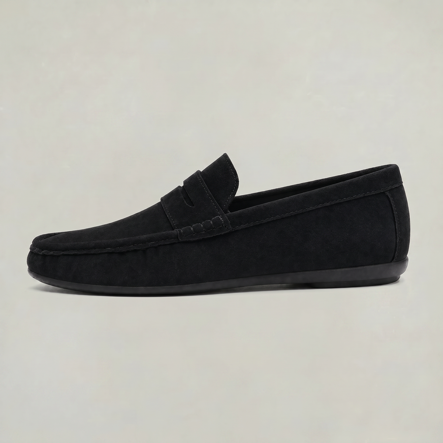 Men's Suede-Style Chunky Sole Penny Loafers