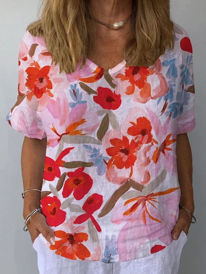 Lina | Relaxed Fit Retro Floral Women&