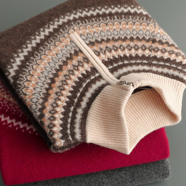 Evan 100% Cashmere Half-Zip Sweater