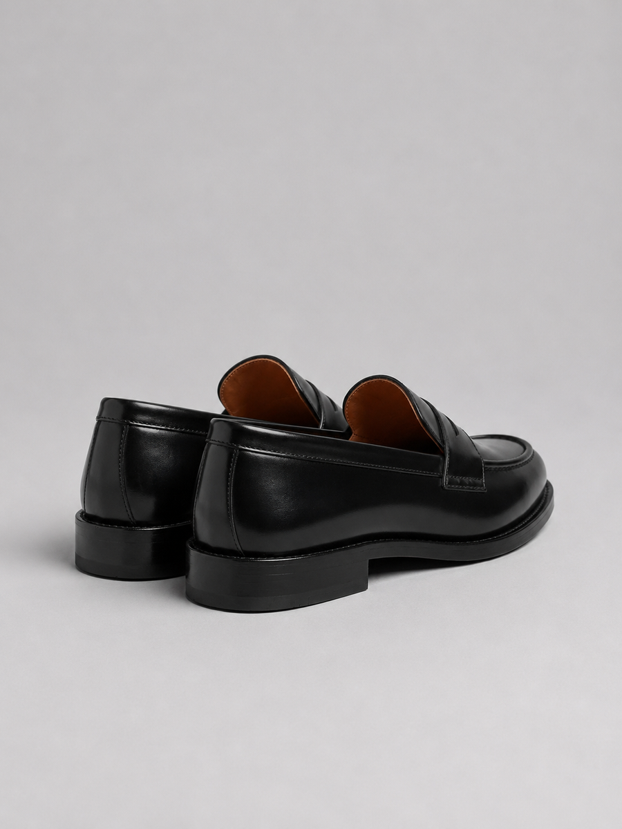 Men’s Leather Penny Loafers – Classic Formal Smart Casual Shoes