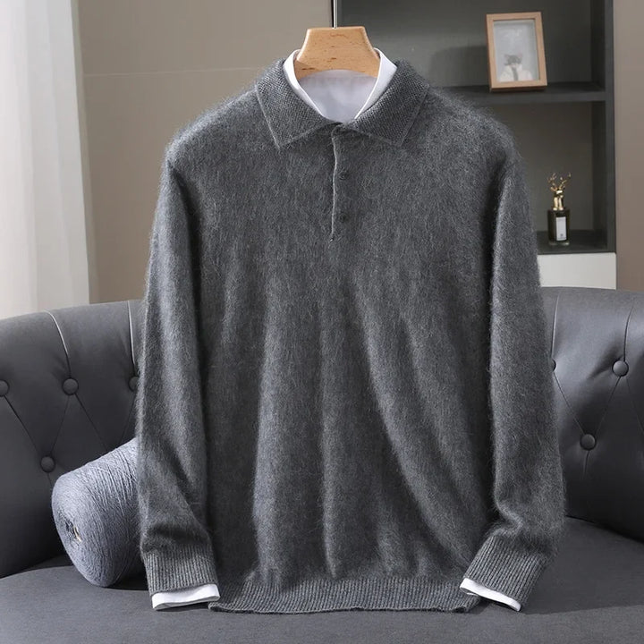 Leighton Cashmere Polo Sweater