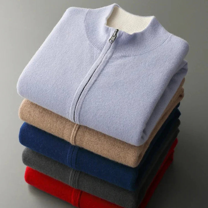 Olympus Cashmere Zip Cardigan