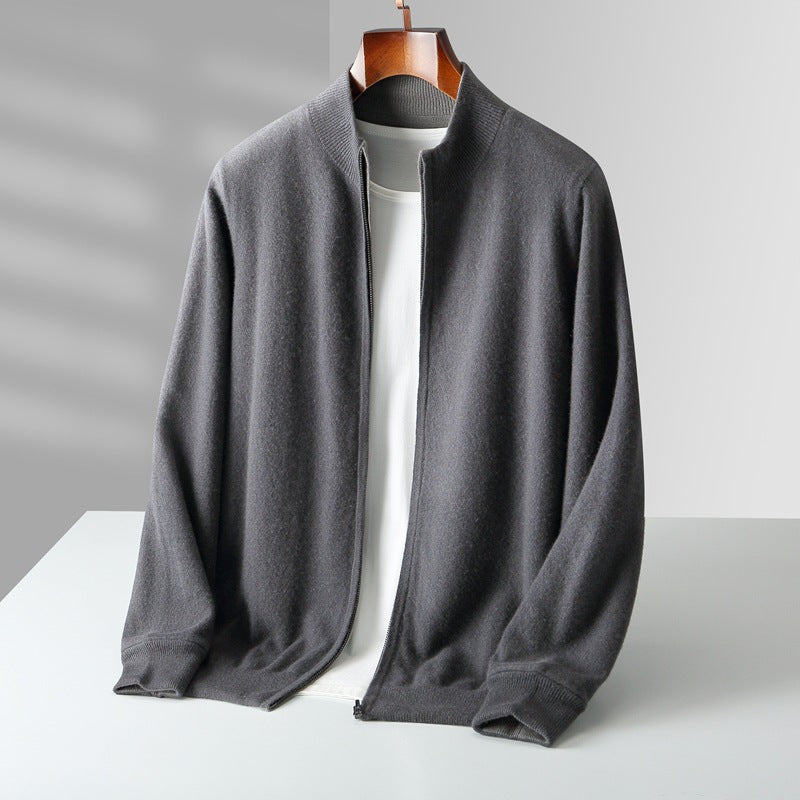 Olympus Cashmere Zip Cardigan