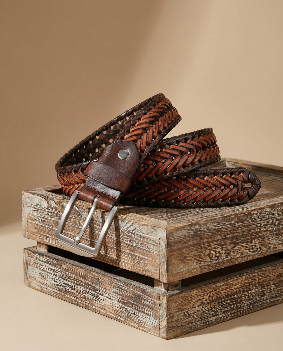 Pontano Braided Leather Belt