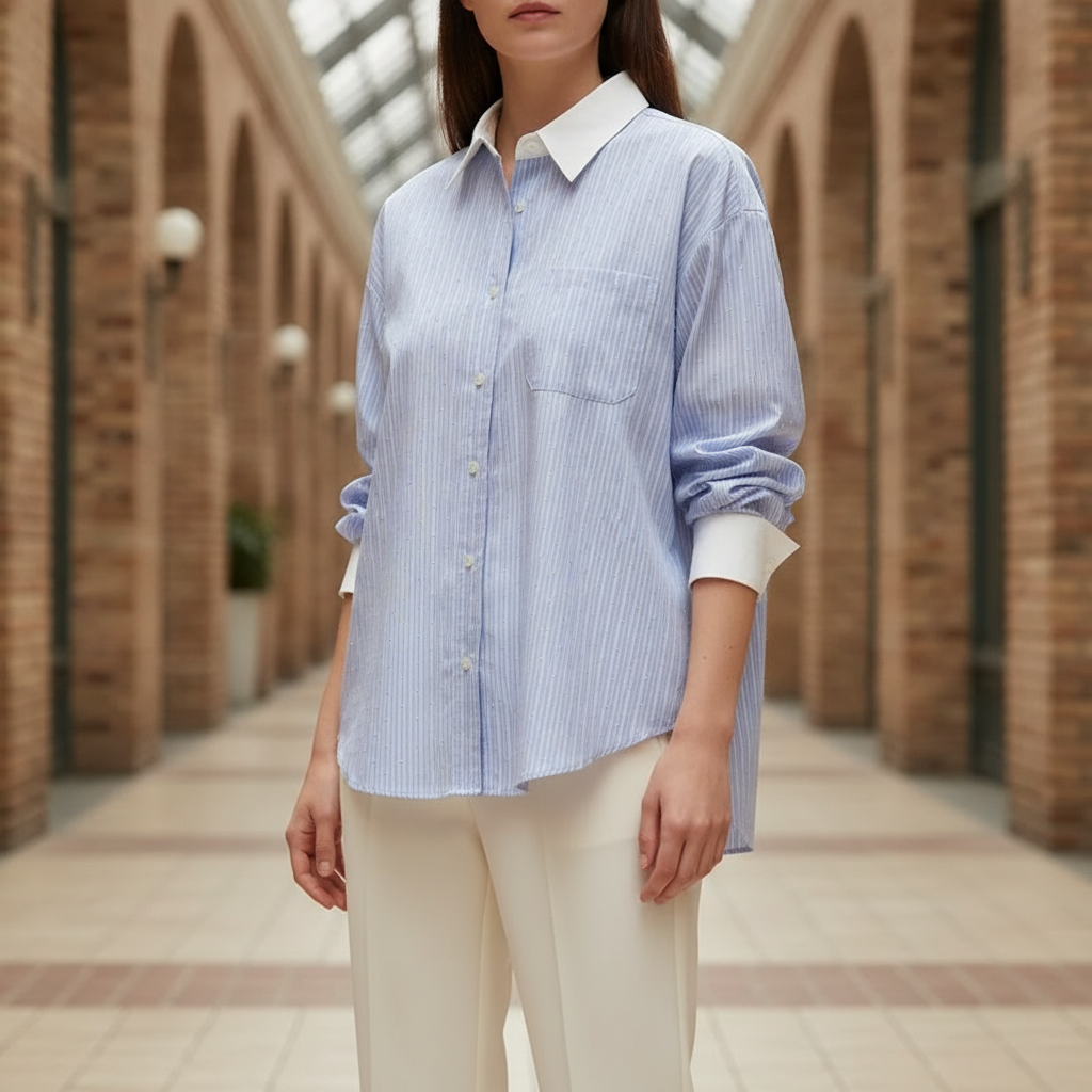 Celeste Contrast Collar Shirt