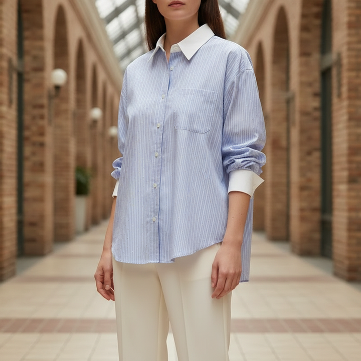 Celeste Contrast Collar Shirt