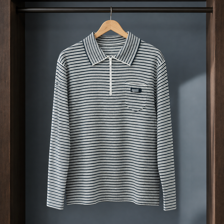 Oriane-Hope Striped Polo Sweater