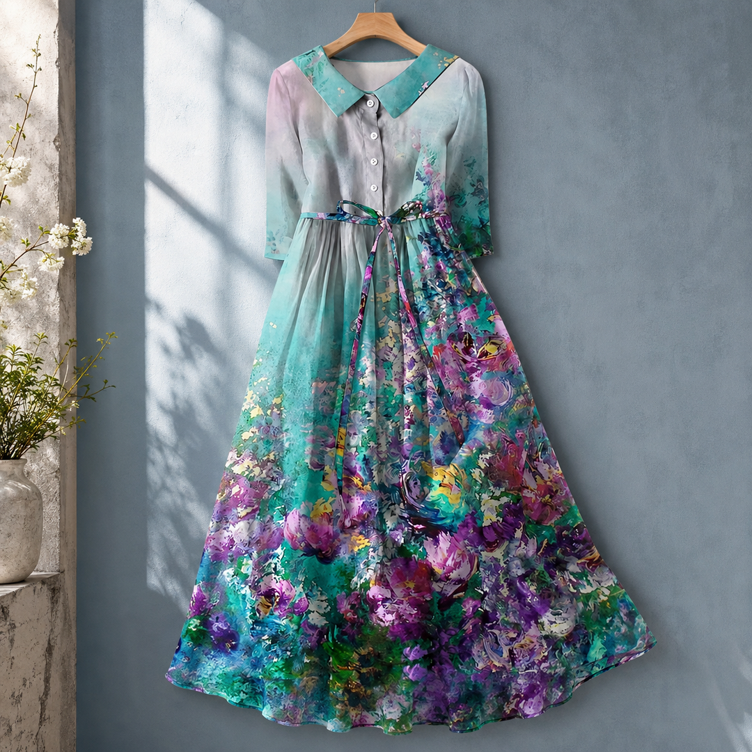 Liliana-Faye Watercolour Maxi Dress
