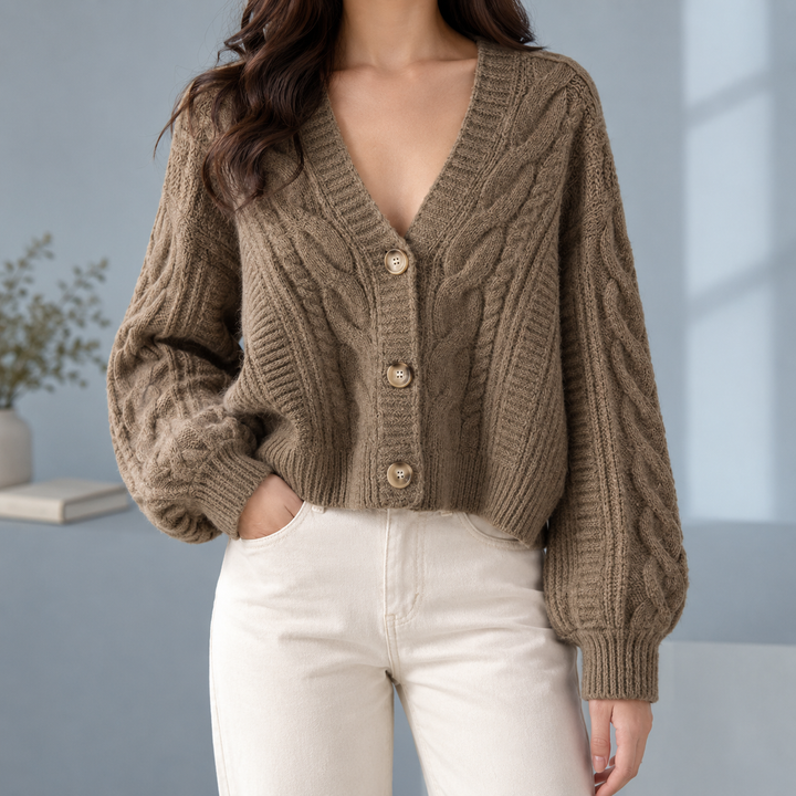 Morwenna-Skye Cable Cardigan