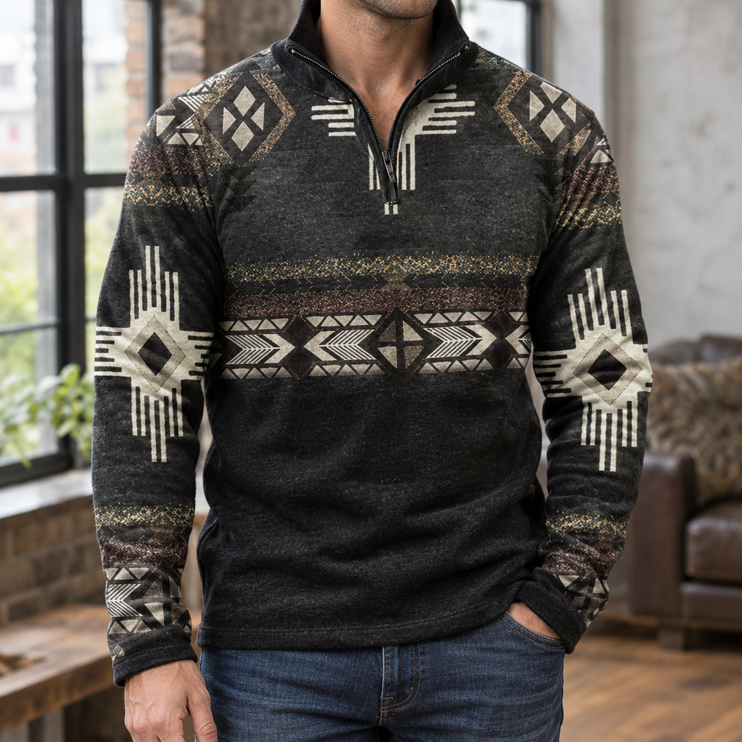 Valentin Geometric Quarter Zip