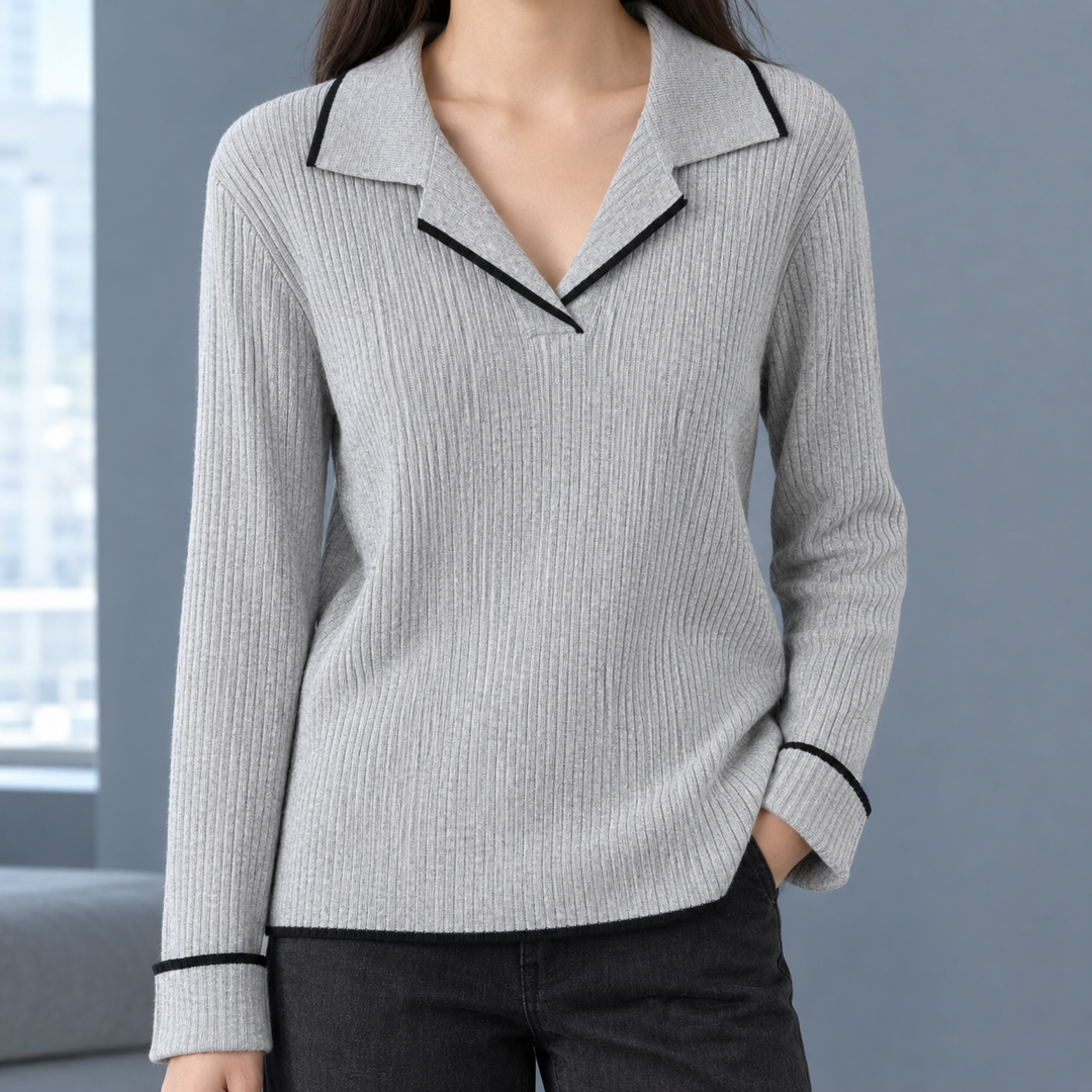 Joelle Contrast Collar Sweater