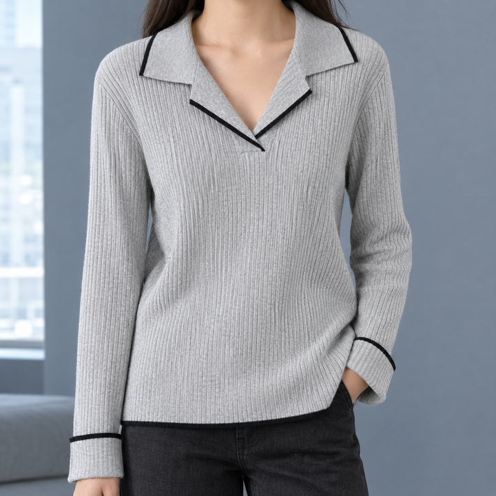 Joelle Contrast Collar Sweater