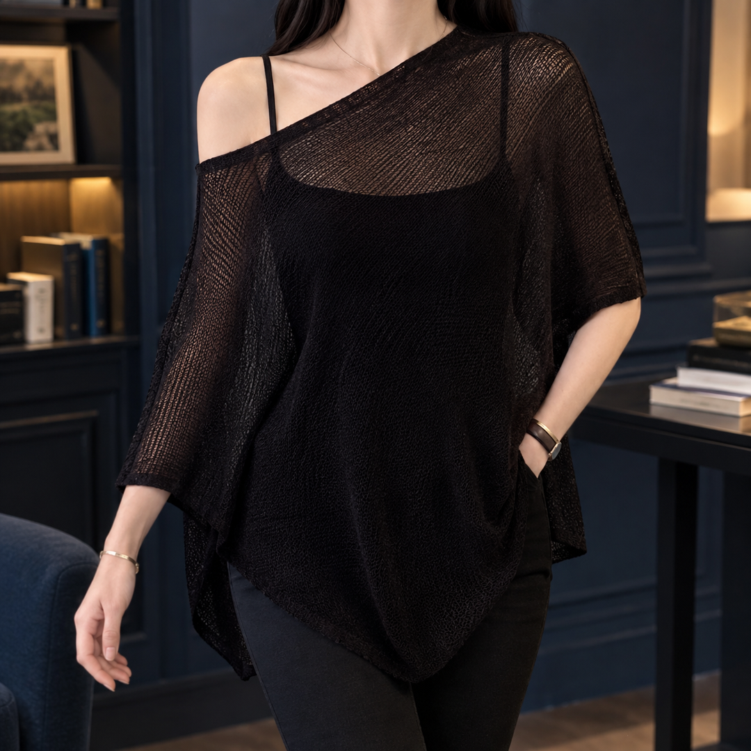 Perpetua Asymmetric Knit Top
