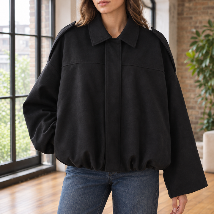 Chantal-Pearl Suede Pilot Jacket