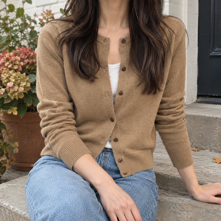 Winona-Grace Round Neck Cardigan