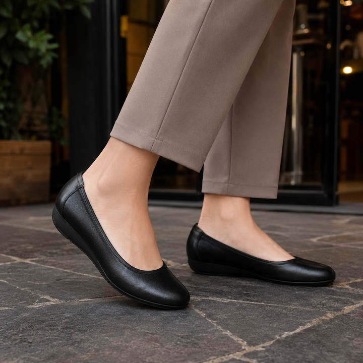 Solari Leather Wedge Pumps
