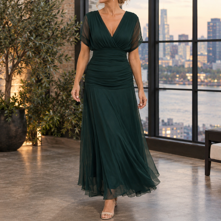 Sylvie-Elise Draped Maxi Dress