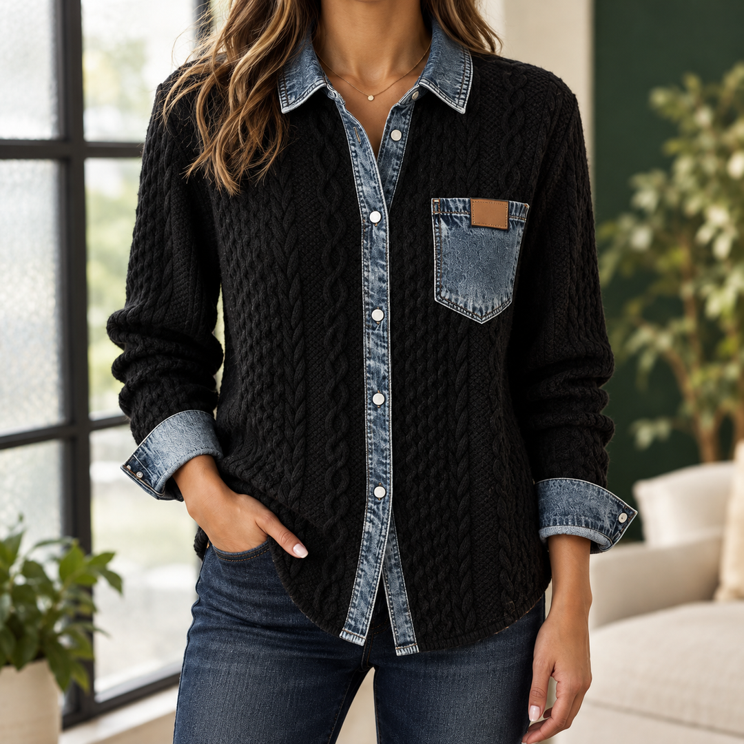 Adrienne-Lane Cable Knit Overshirt