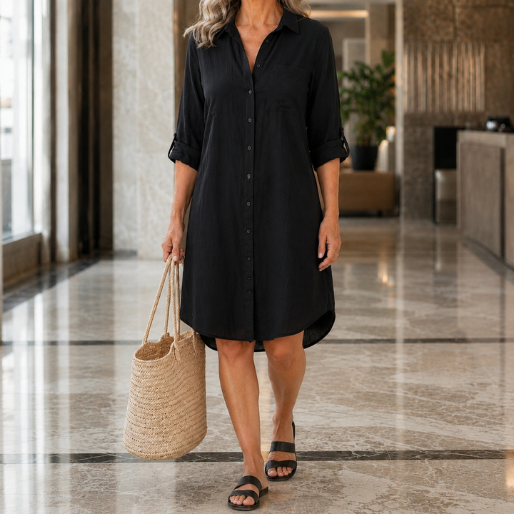 Gabriella Buttoned Shirt Dress