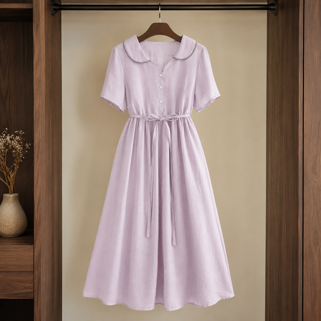 Adele-Jade Belted Midi Dress