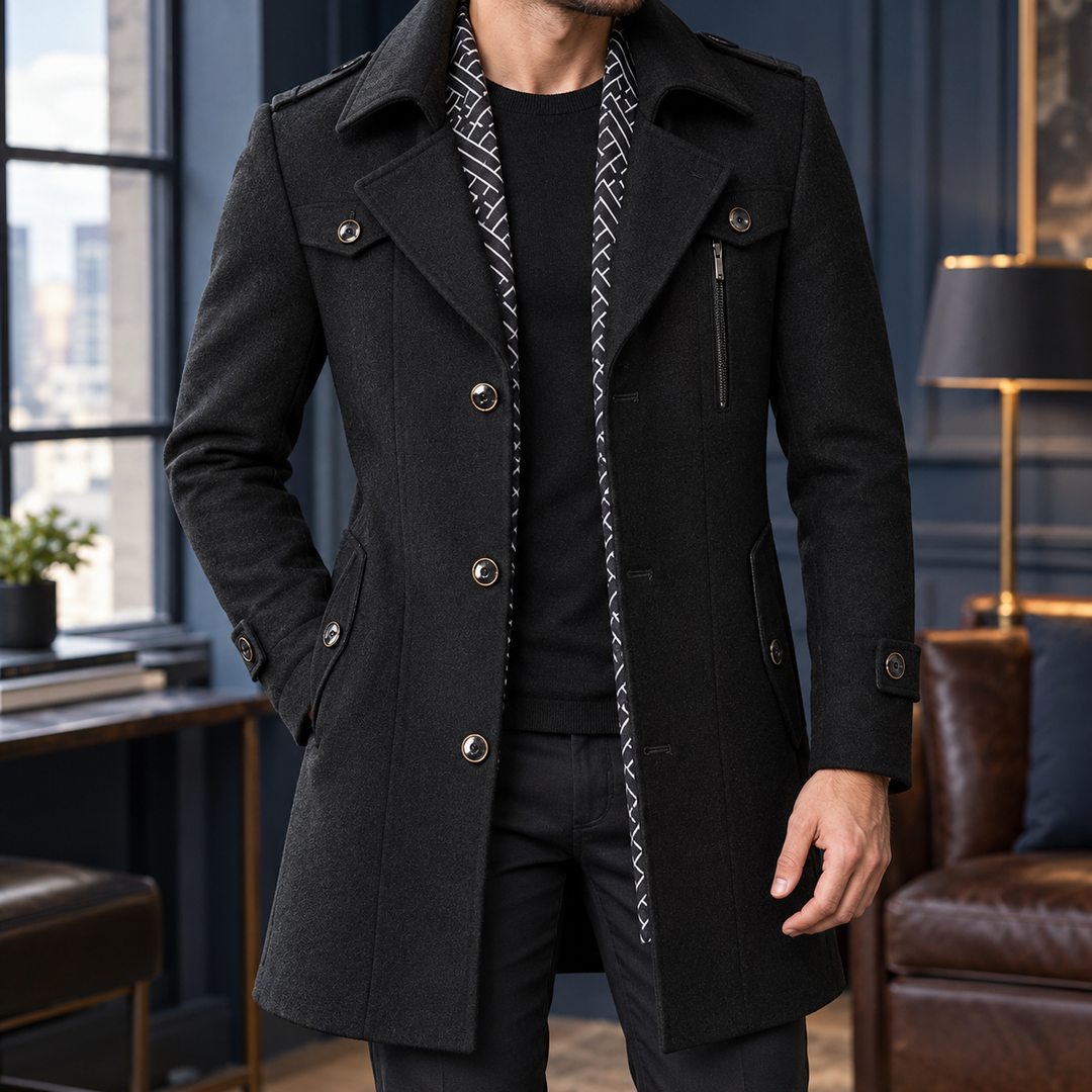 Gaspard Tailored Wool Coat