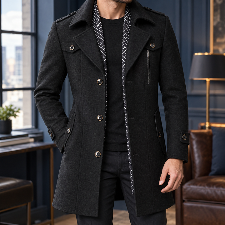 Gaspard Tailored Wool Coat