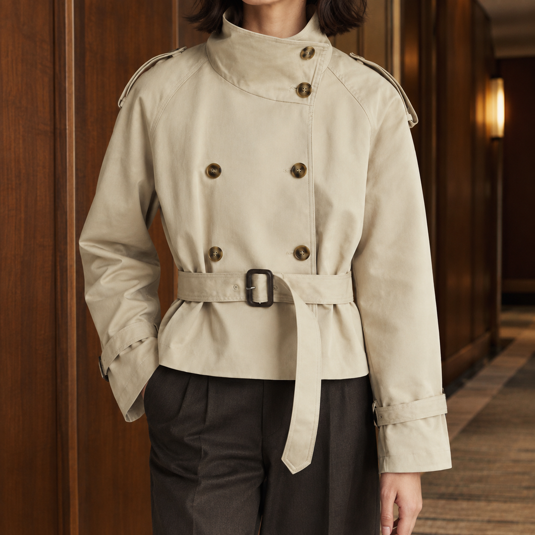 Oriane-Jane Cropped Trench Jacket