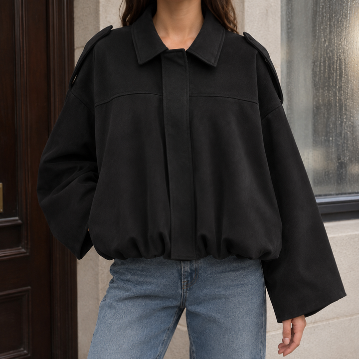 Elise-June Suede Bomber Jacket
