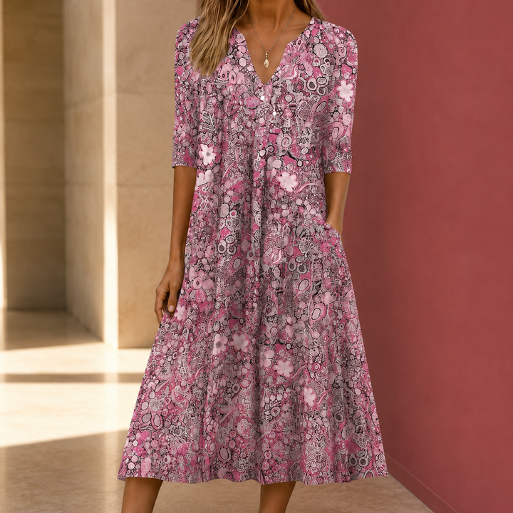 Nadia-Claire Printed Midi Dress