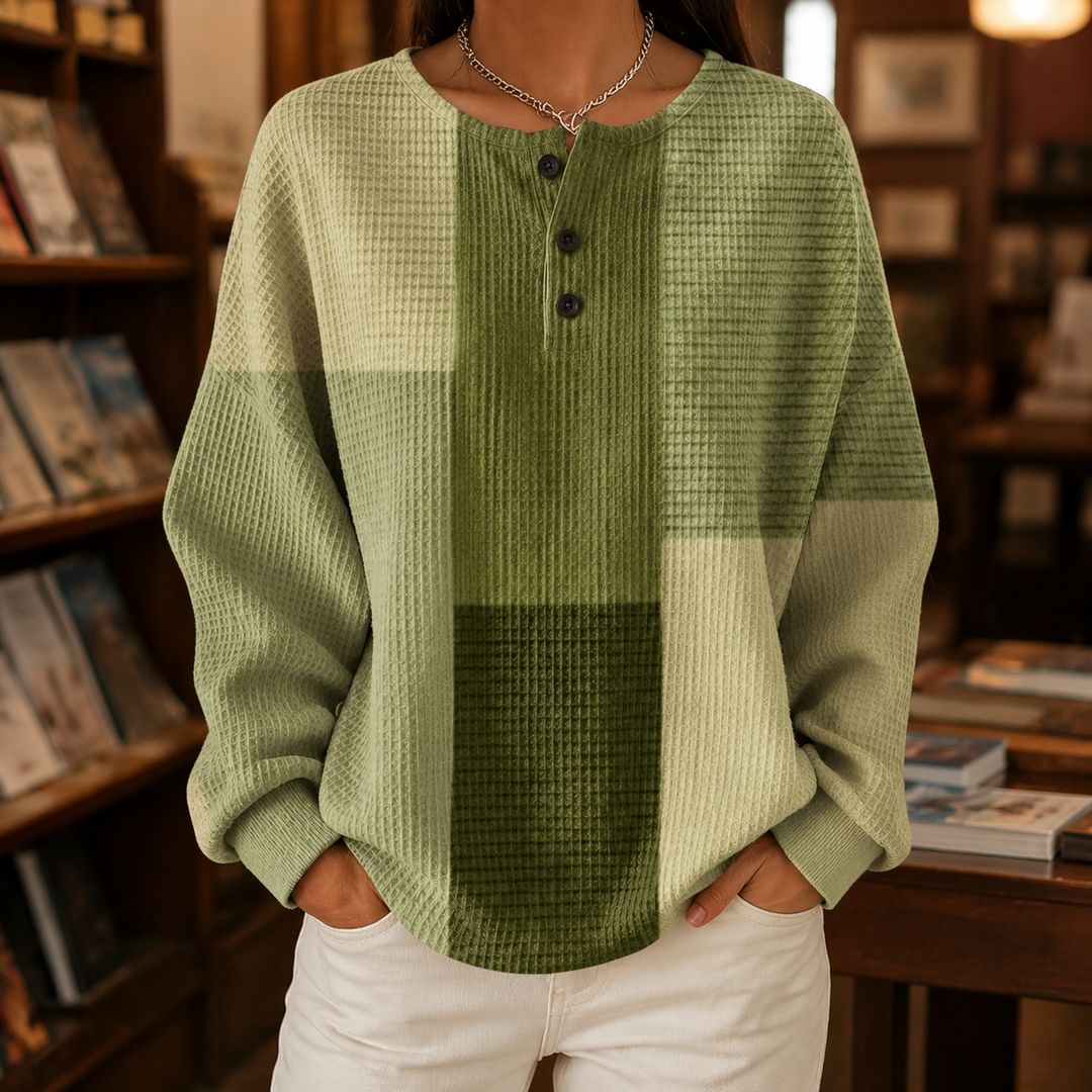 Adeline-Elise Color Block Sweater
