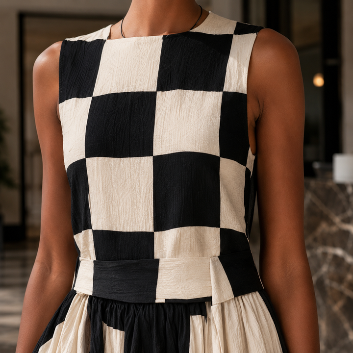 Annabel-Elise Patchwork Maxi Dress