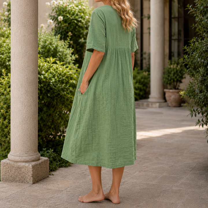 Anouk-Kate Crinkle Midi Dress